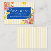 Waterverf Lemon Vrijgezellenfeest Display Shower Informatiekaartje (Voorkant / Achterkant)