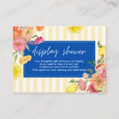 Waterverf Lemon Vrijgezellenfeest Display Shower Informatiekaartje (Voorkant)