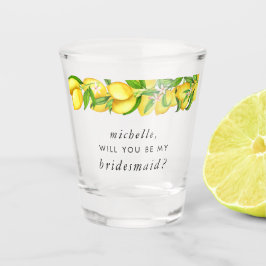 Waterverf Lemon Vrijgezellenfeest - Het bruidsmeis Shot Glas