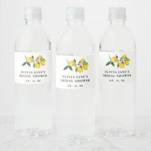 Waterverf Lemon Vrijgezellenfeest Waterfles Etiket