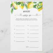 Waterverf lemon Waar waren we vrijgezellenfeest? (Voorkant)