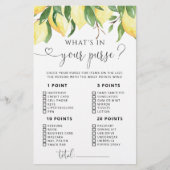 Waterverf Lemon Wat zit er in je Purse Game (Voorkant)