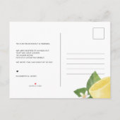 Waterverf Lemon We hebben adreswijziging verplaats Aankondigingskaart (Achterkant)