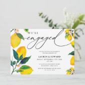 Waterverf Lemon We zijn een Engaged Party Kaart (Staand voorkant)