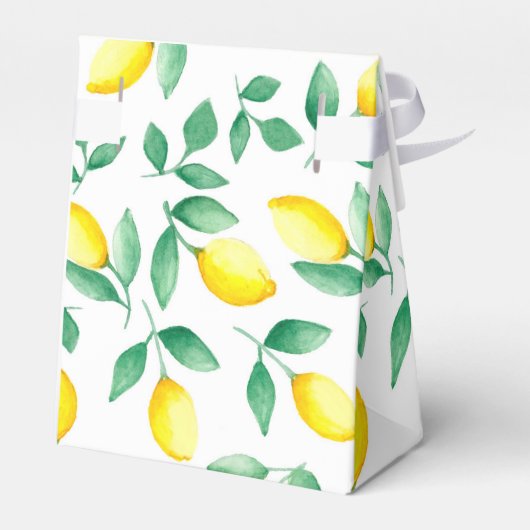 Waterverf Lemon Wedding Favor Box Bedankdoosjes (Achterkant)