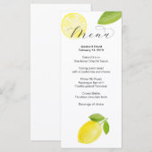 Waterverf Lemon Wedding Menu (Voorkant / Achterkant)