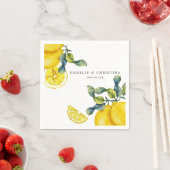 Waterverf Lemon Wedding Paper Servet (Insitu)