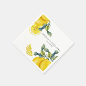 Waterverf Lemon Wedding Paper Servet (Hoek)
