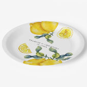 Waterverf Lemon Wedding Papieren Bordje (Gekanteld)