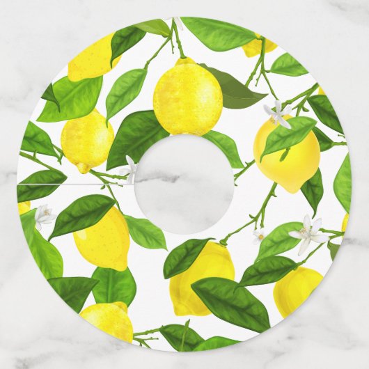 Waterverf Lemon Wijnglaslabel (Achterkant)