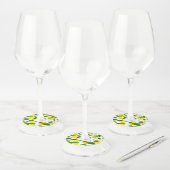 Waterverf Lemon Wijnglaslabel (Set)