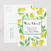 Waterverf Lemon-wijnstokken die we hebben verplaat Briefkaart (Voorkant / Achterkant)