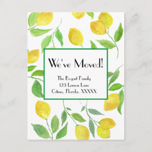 Waterverf Lemon-wijnstokken die we hebben verplaat Briefkaart