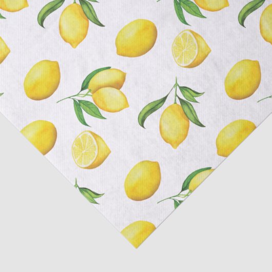 Waterverf Lemon Wrapping Paper Tissuepapier (Detail)