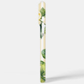 Waterverf Lemon Yellow Stripes Persoonlijke naam Case-Mate iPhone Case (Achterkant / Links)