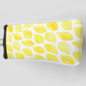 Waterverf Lemon Yellow White Summer Pattern Golfheadcover (Voorkant)