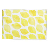Waterverf Lemon Yellow White Summer Pattern Kussensloop (Achterkant)