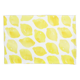 Waterverf Lemon Yellow White Summer Pattern Kussensloop