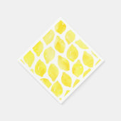 Waterverf Lemon Yellow White Summer Pattern Servet (Hoek)