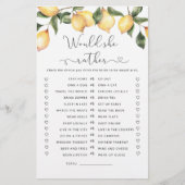 Waterverf lemon Zou ze liever een brutaal spel heb (Voorkant)