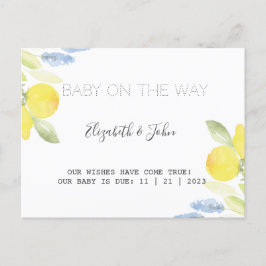 Waterverf Lemons Aankondigingskaart