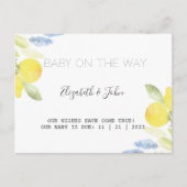 Waterverf Lemons Aankondigingskaart (Voorkant)