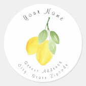 Waterverf Lemons Adres Label (Voorkant)