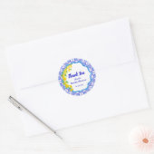 Waterverf Lemons Amalfi Bridal Hartelijk dank Ronde Sticker (Envelop)