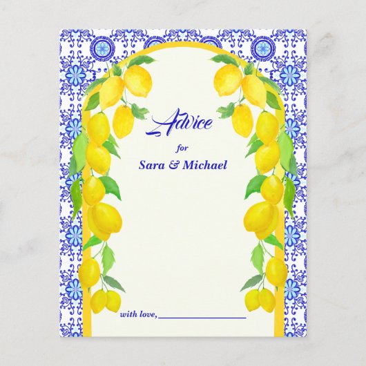 Waterverf Lemons Amalfi Bridal Wedding (Voorkant)