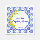 Waterverf Lemons Amalfi Vrijgezellenfeest Servet (Voorkant)