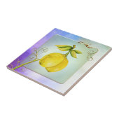 Waterverf Lemons Artistieke keramische Tegel Tegeltje (Zijkant)