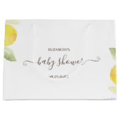 Waterverf Lemons Baby shower Groot Cadeauzakje (Voorkant)