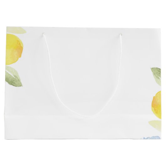 Waterverf Lemons Baby shower Groot Cadeauzakje (Achterkant)