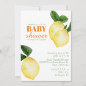 Waterverf Lemons Baby shower Kaart (Voorkant)