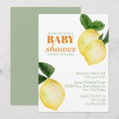 Waterverf Lemons Baby shower Kaart (Voorkant / Achterkant)