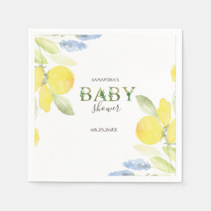 Waterverf Lemons Baby shower Servet