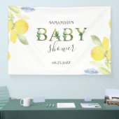 Waterverf Lemons Baby shower Spandoek (Beurs)