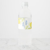 Waterverf Lemons Baby shower Waterfles Etiket (Achterkant)