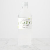 Waterverf Lemons Baby shower Waterfles Etiket (Voorkant)