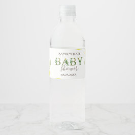 Waterverf Lemons Baby shower Waterfles Etiket