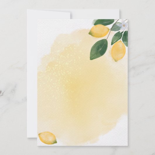 Waterverf Lemons Bachelorette Kaart (Achterkant)