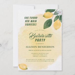 Waterverf Lemons Bachelorette Kaart