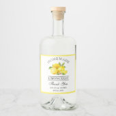 Waterverf Lemons Bedankt Limoncello Bottle Labels Likeurfles Etiket (Voorkant)