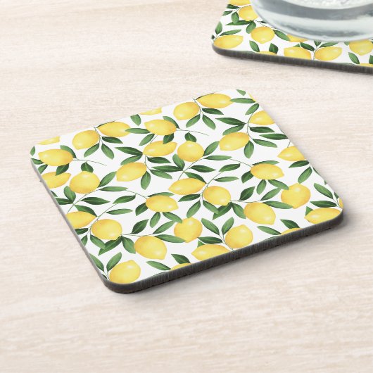 WATERVERF LEMONS BIER ONDERZETTER (Linkerzijde)