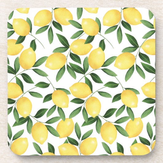 WATERVERF LEMONS BIER ONDERZETTER (Voorkant)