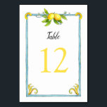 Waterverf  Lemons Bindingnummers Kaart<br><div class="desc">Waterverf  Lemon Wedding Tabelnummers |  uitnodiging met illustratie van de waterverf van citroenen. Deze citroenuitnodigingen zijn perfect voor lente- en zomerbruiloften. Pas de stijl,  kleur en grootte van het tekstlettertype aan. Overeenkomende objecten zijn beschikbaar.</div>