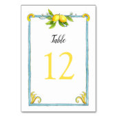 Waterverf  Lemons Bindingnummers Kaart (Voorkant)