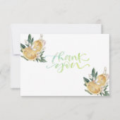 Waterverf Lemons Botanical Dank u kaart (Voorkant)