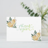 Waterverf Lemons Botanical Dank u kaart (Staand voorkant)