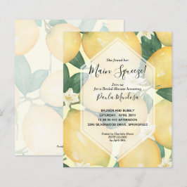 Waterverf Lemons Bridal Shower Invitations